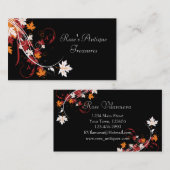 Carte De Visite Automne laisse Abstrait personnel (Devant / Derrière)