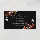 Carte De Visite Automne laisse Abstrait personnel (Dos)