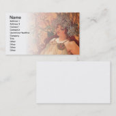 Carte De Visite Automne par Alphonse Mucha Custom (Devant / Derrière)
