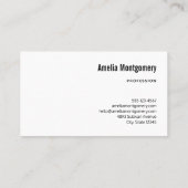 Carte De Visite Automne Rustique Orange Citrouille (Dos)