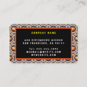 Carte De Visite Automne Thanksgiving Collection Citrouille moderne (Dos)