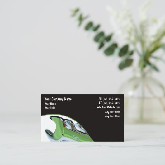 Carte de visite automobile (Debout devant)