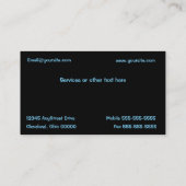 Carte de visite automobile (Dos)