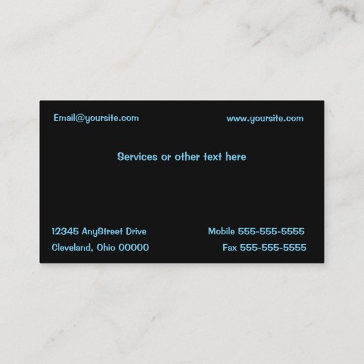 Carte de visite automobile (Dos)