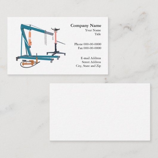 Carte de visite automobile (Devant / Derrière)