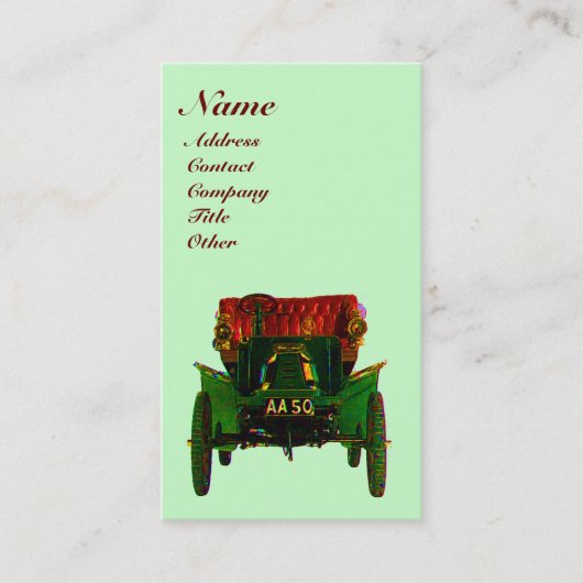 CARTE DE VISITE AUTOMOBILE (Devant)