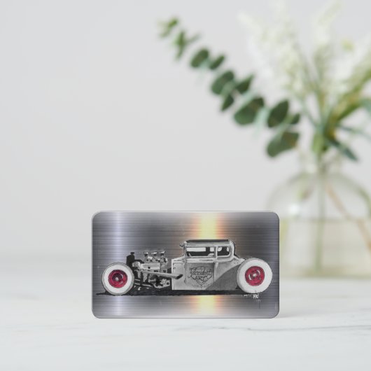 Carte de visite automobile (Debout devant)