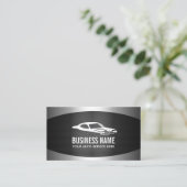 Carte De Visite Automobile Arrière - plan de métal professionnel (Debout devant)