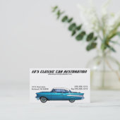 Carte De Visite Automobile Chevrolet Bel Air Classic 1957 (Debout devant)