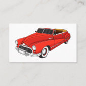 Carte De Visite Automobile classique rouge 1948 (Dos)