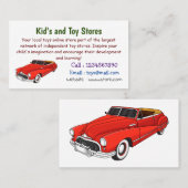 Carte De Visite Automobile classique rouge 1948 (Devant / Derrière)