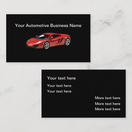Carte De Visite Automobile Cool (Devant / Derrière)