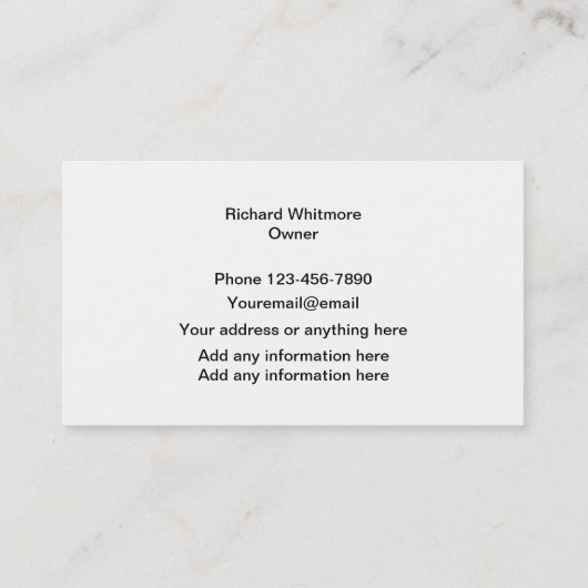 Carte De Visite Automobile Cool (Dos)