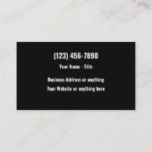 Carte De Visite Automobile Cool à thème (Dos)