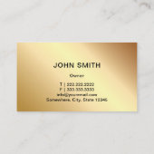Carte De Visite Automobile Cool Gold Auto (Dos)