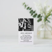 Carte De Visite Automobile de réparation de mécanicien de voiture (Debout devant)