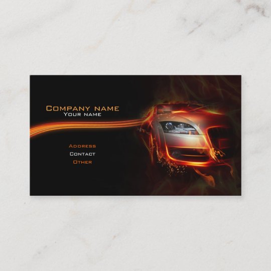 carte de visite automobile élégant Zazzle.be