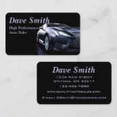 Carte de visite automobile élégant (Devant / Derrière)
