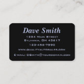 Carte de visite automobile élégant (Dos)