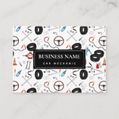 Carte De Visite Automobile Mécanicien Outils Automobile QR Code (Devant)