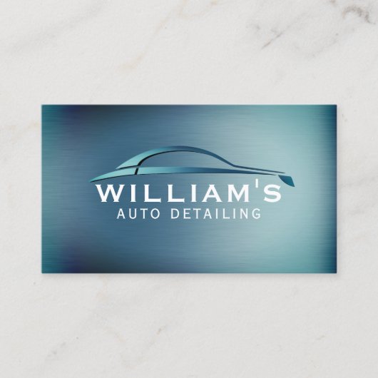 Carte de visite automobile métallique Faux (Devant)