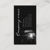 Carte de visite automobile minimaliste noir (Devant)