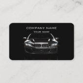 Carte de visite automobile moderne noir élégant (Devant)