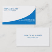 Carte De Visite Automobile moderne professionnelle bleu clair (Devant / Derrière)