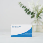 Carte De Visite Automobile moderne professionnelle bleu clair (Debout devant)