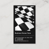 Carte De Visite Automobile - Noir Blanc Plaid À damiers Drapeau (Dos)