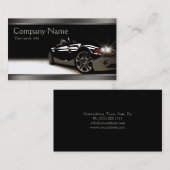 Carte de visite automobile noir élégant (Devant / Derrière)