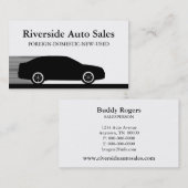 Carte de visite automobile rapide, noir (Devant / Derrière)