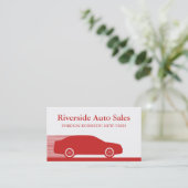 Carte de visite automobile rapide, Rouge (Debout devant)