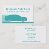 Carte de visite automobile rapide, Turquoise (Devant / Derrière)