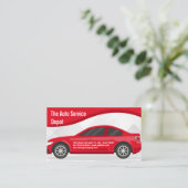 Carte De Visite Automobile rouge | Services de voiture | Pièces au (Debout devant)