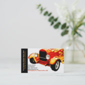 Carte De Visite Automobile vintage reconstituée par flammes (Debout devant)