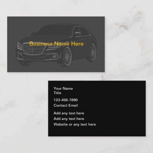 Carte De Visite Automotive Business Cards New Design (Devant / Derrière)