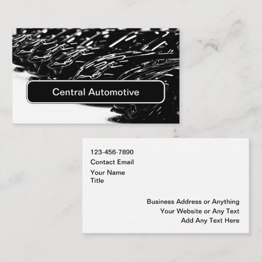 Carte De Visite Automotive Cool Business Cards Design (Devant / Derrière)