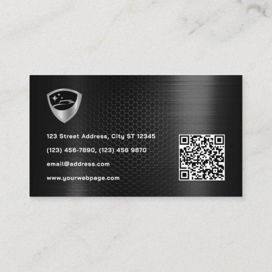 Carte De Visite Automotive logo faux carbon texture Business Card (Dos)