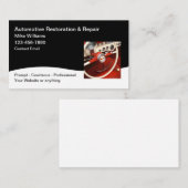 Carte De Visite Automotive Restoration And Sales (Devant / Derrière)