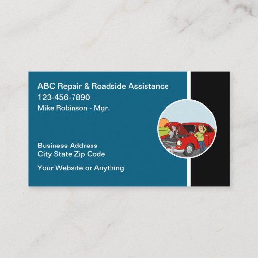 Carte De Visite Automotive Services And Mobile Repair  (Devant)