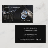 Carte De Visite Automotive Themed Leather Chaps Classic Car (Devant / Derrière)