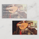 Carte De Visite Autoportrait avec un luth avant janvier Steen (Devant / Derrière)