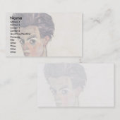 Carte De Visite Autoportrait De Schiele Egon (Devant / Derrière)