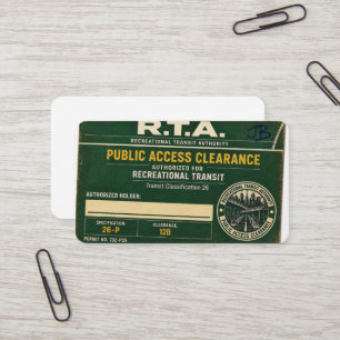 Carte De Visite Autorisation d'accès public R.T.A. 26P