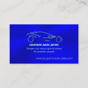 Carte De Visite Autosales, automobile Glace-bleue de sports,