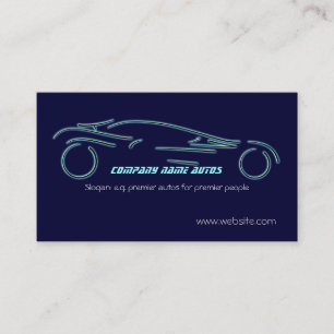 Carte De Visite Autotrade Sportscar sur modèle bleu