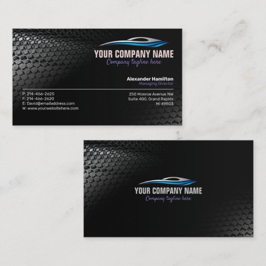 Carte De Visite Autoworks, réparation automobile, service et conce (Devant / Derrière)