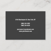 Carte De Visite Autre Taille Parfaite Gris Orange Gras Texte (Dos)