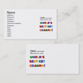 Carte De Visite Autrement connu comme cadeaux de Meilleur-est (Devant / Derrière)